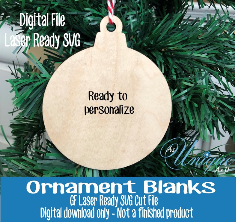 Laser SVG Cut File Ornament Blanks Ornament Bauble Ornament Etsy