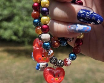 BTS-Inspired Tata V TaeTae BTS BT21 Semiprecious Stone Beaded Bracelet