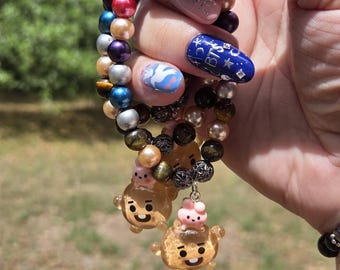 BTS-Inspired Shooky Suga AgustD BTS BT21 Semiprecious Stone Beaded Bracelet