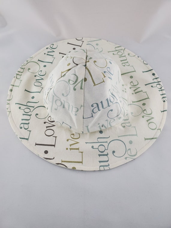 Live Love Laugh Summer Hat Floppy Live Laugh Love Beach Garden Sun Hat - Etsy main image 3