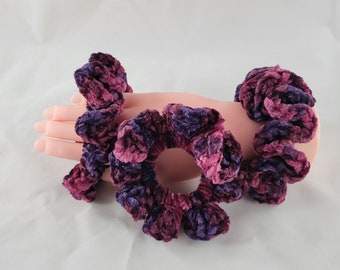 Velvet Hair Tie Hair Band Ponytail Holder Dark Purple