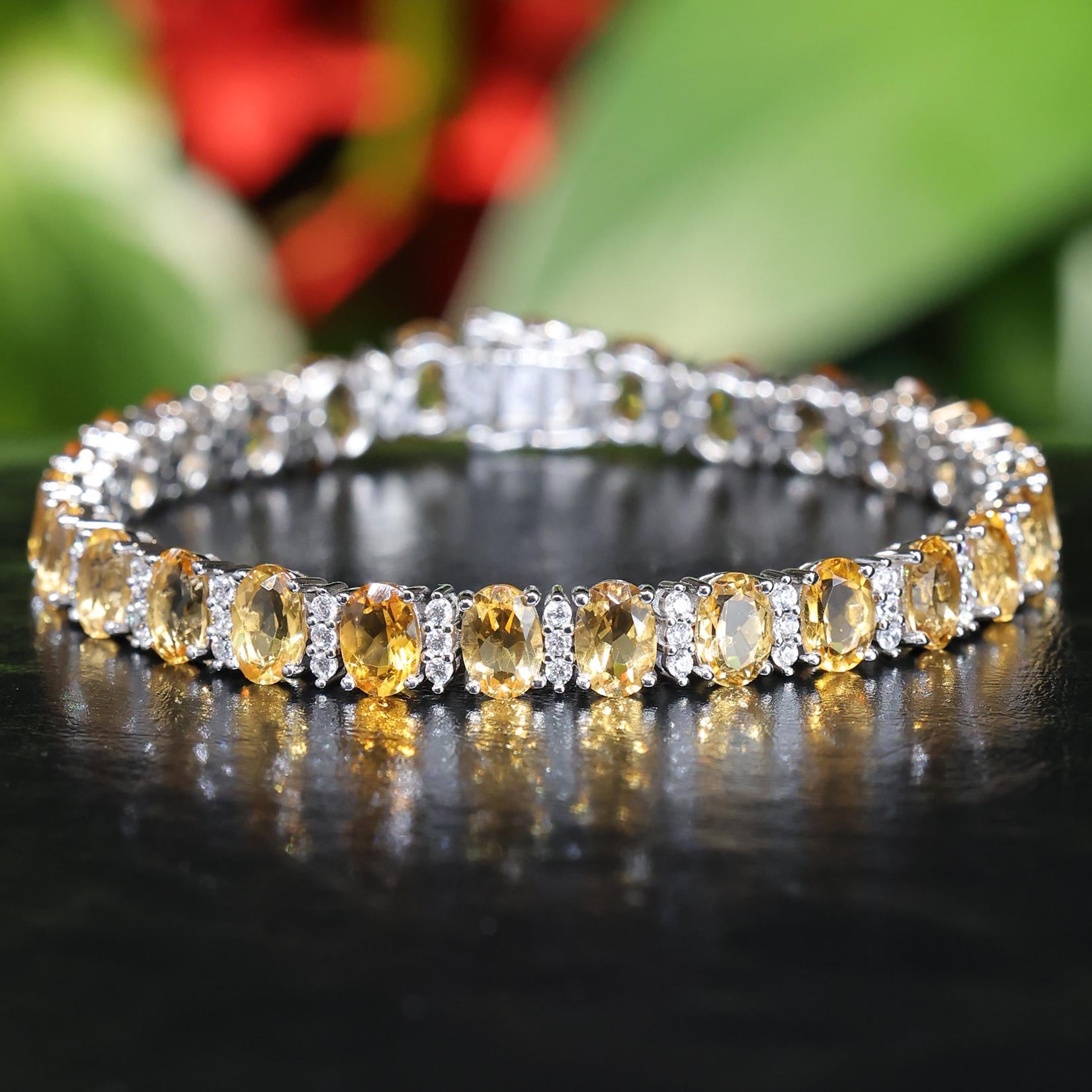 F*r様 ヴィンテージラインストーン テニスブレスレット ゴールドトーン