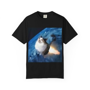 Cat Fart Rocket Meme T-Shirt