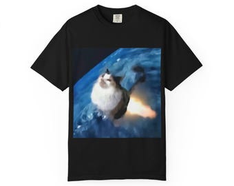 Cat Fart Rocket Meme T-Shirt