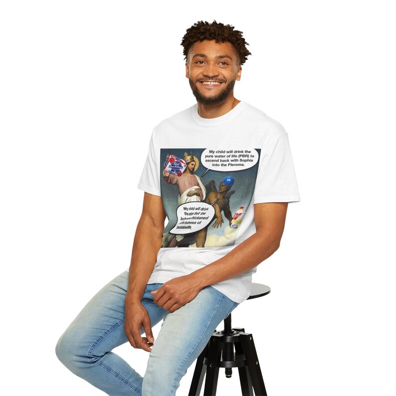 Jesus VS Devil/Demiurge Meme T-Shirt image 9