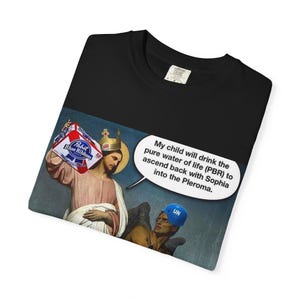 Jesus VS Devil/Demiurge Meme T-Shirt image 4