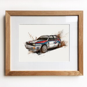 Lancia Delta Integrale Group B Rally Car Illustration image 3