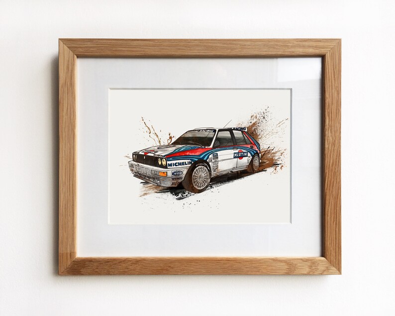 Lancia Delta Integrale Group B Rally Car Illustration image 3
