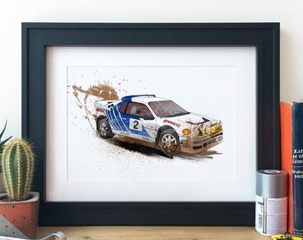 Ford Rs200 Rally Car Illustration