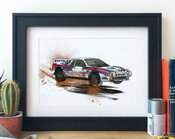 Lancia 037 Group B Rally Car Illustration