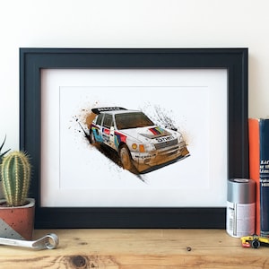 Peugeot 205 Group B Rally Car Illustration