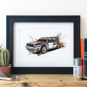 Lancia Delta Integrale Group B Rally Car Illustration image 1