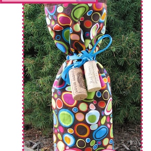 Wine Bottle Bag Pattern, Gift Bag Pattern, Wine, Wine Bottle, Bottle Bag, Wine A Little Gift Bag PDF Pattern