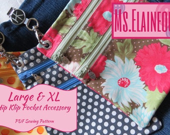 Hip Klip Pattern, Hip Klips, Hip Klip Pocket Accessory (LARGE and XL) PDF Sewing Pattern