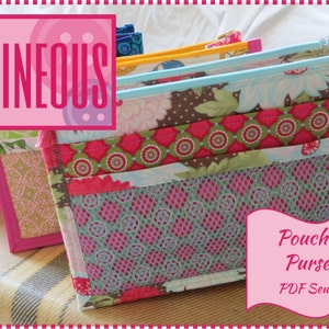 Patron de pochette de rangement, patron de pochette de sac à main, patron de pochette de sac à main, patron de couture, patron de couture PDF
