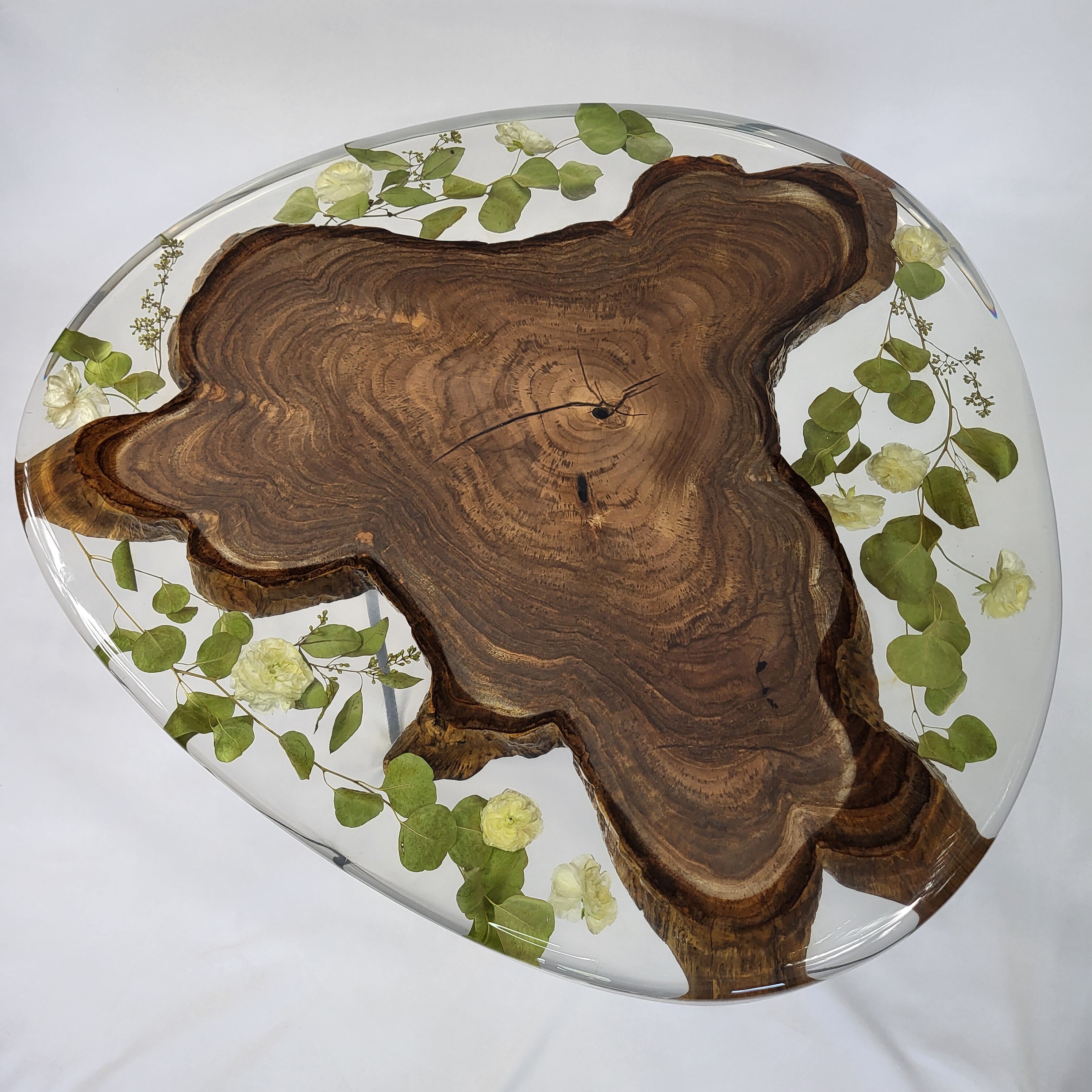 Epoxy Flower Table, Flower Coffee Table, Table With Flower, Floral