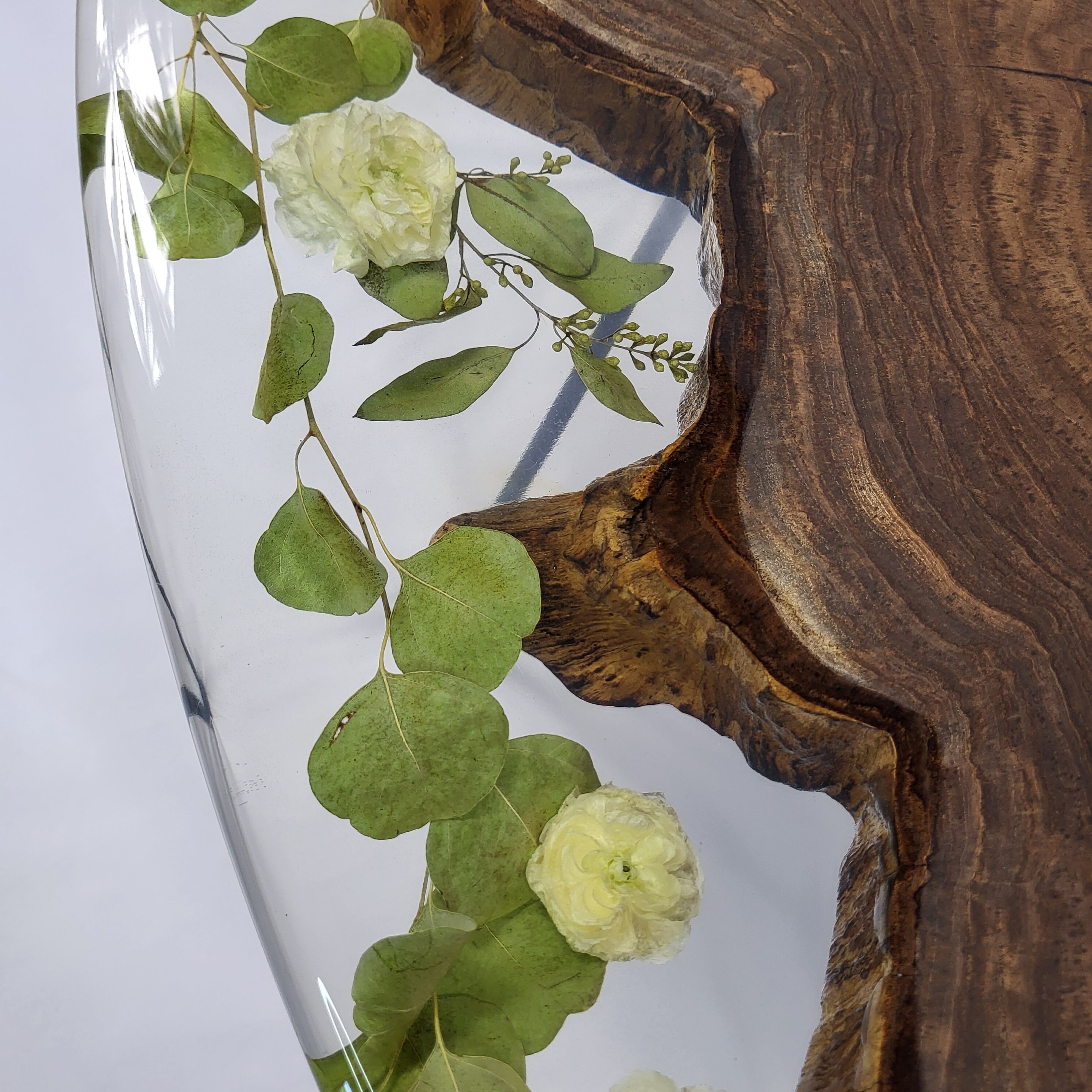 Epoxy Flower Table, Flower Coffee Table, Table With Flower, Floral