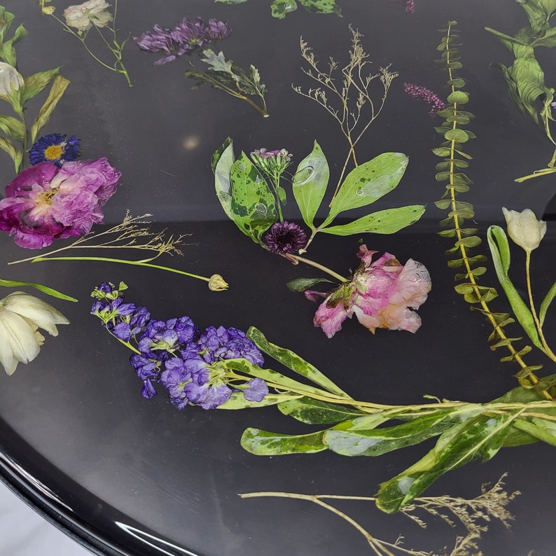 Epoxy Flower Table, Flower Coffee Table, Table With Flower, Floral