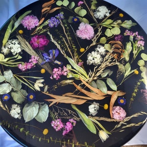 Epoxy coffee table, Handmade epoxy coffee table, Coffee table with flowers, side floral table, Epoxy art, luxury table