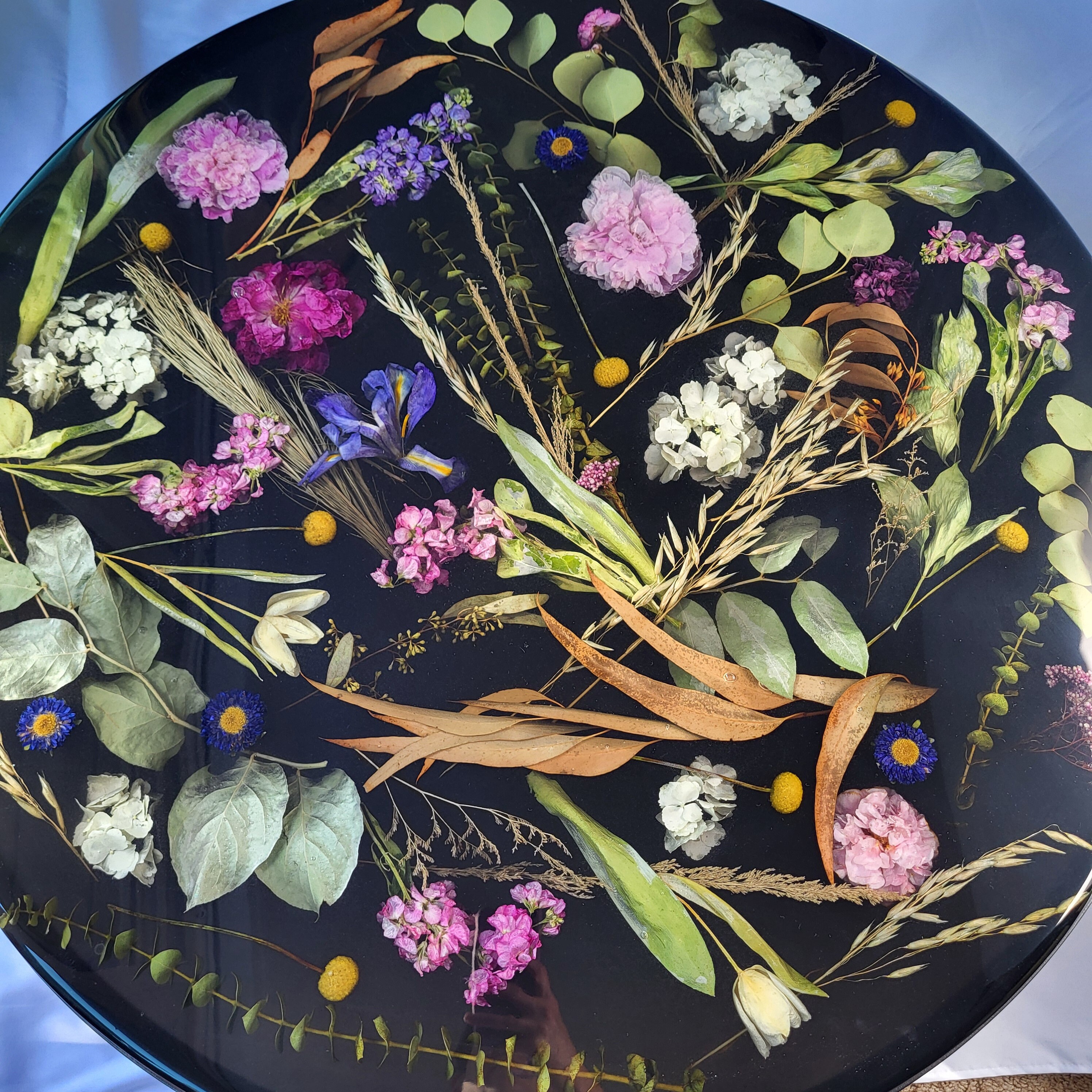 Epoxy Flower Table, Epoxy Table, Handmade Epoxy Coffee Table, Coffee