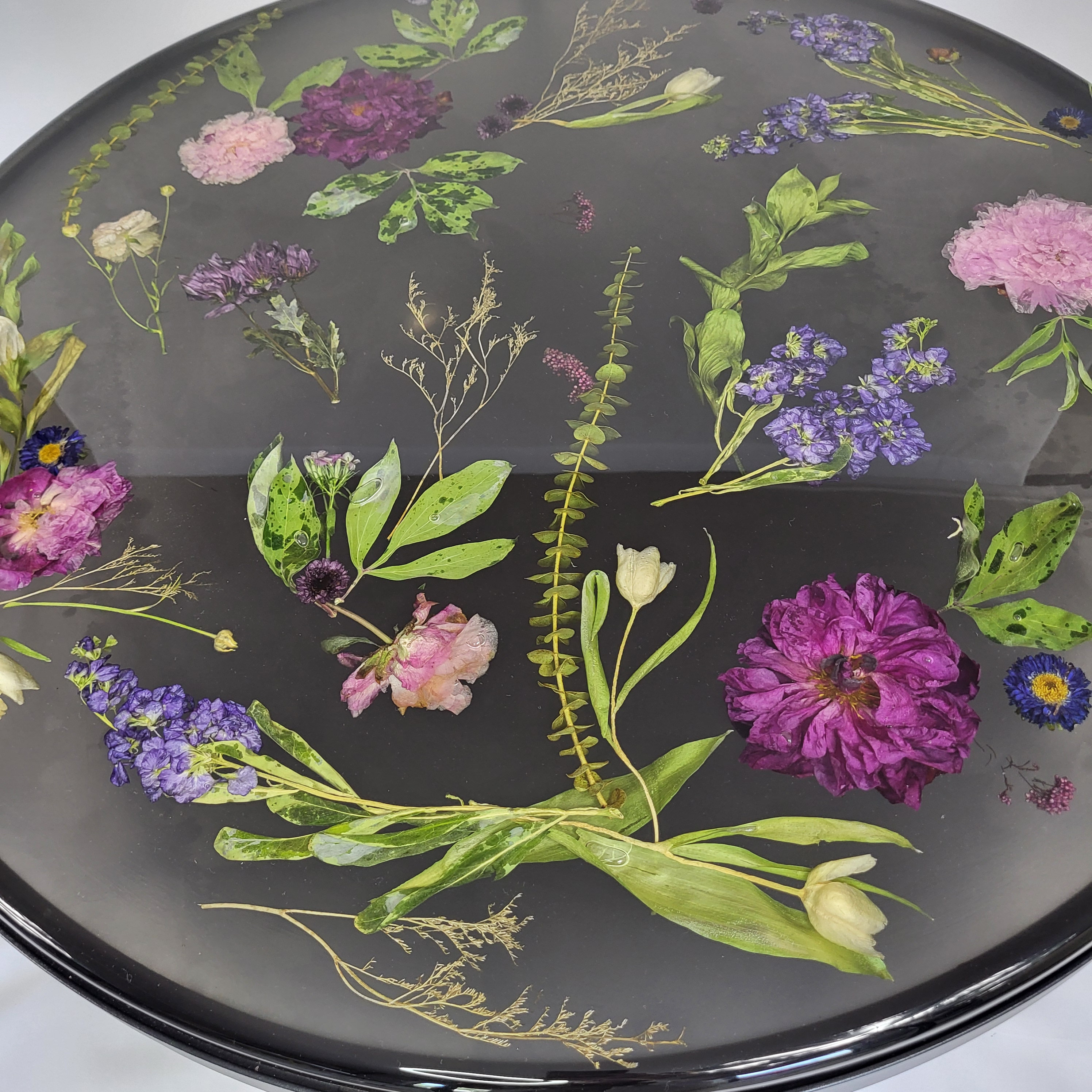 Epoxy Flower Table, Flower Coffee Table, Table With Flower, Floral ...