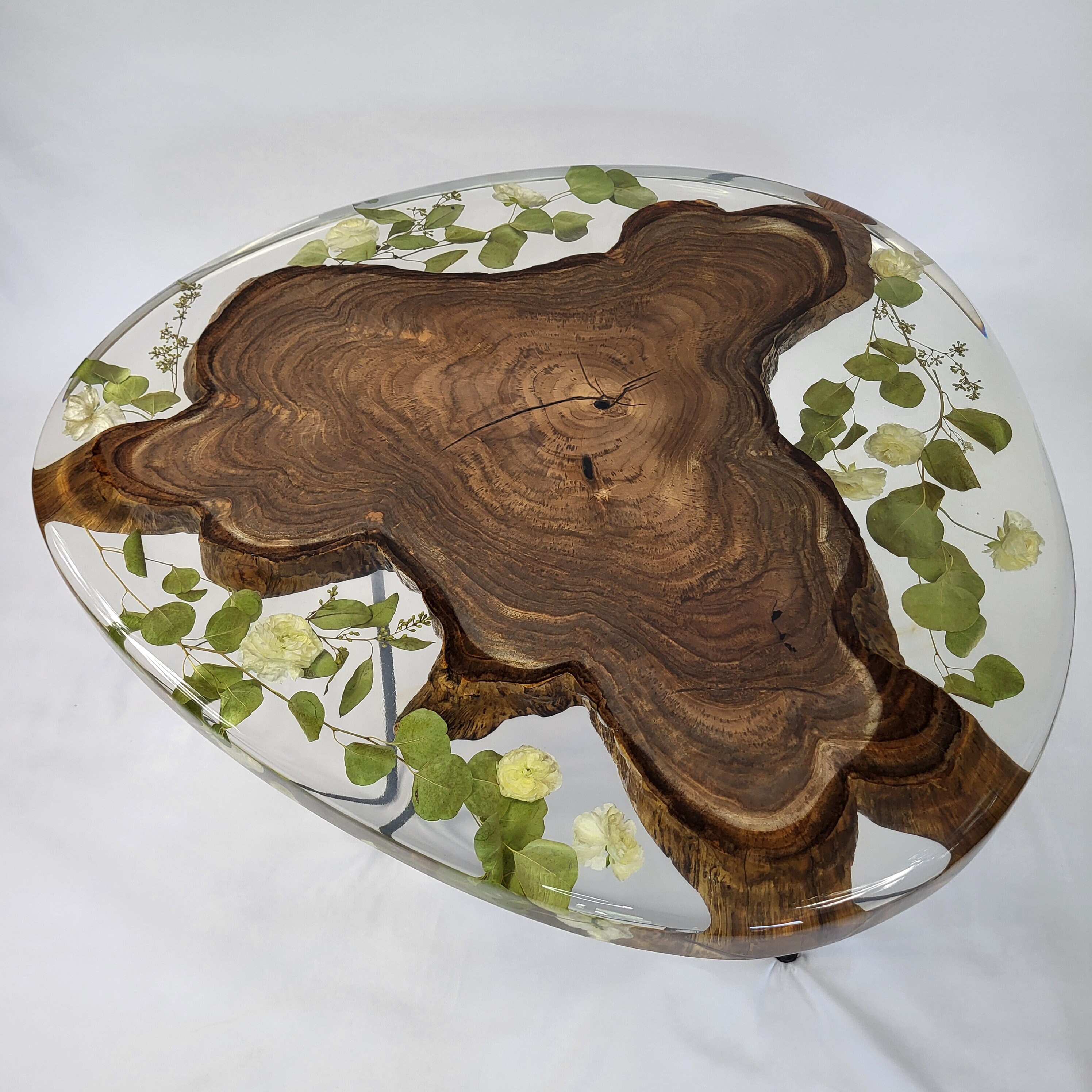 Epoxy Flower Table, Flower Coffee Table, Table With Flower, Floral