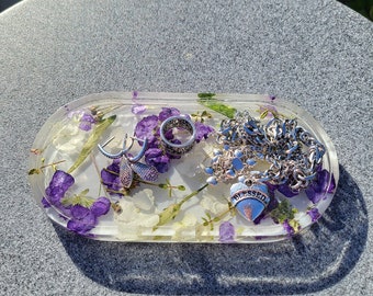 Decorative tray Jewelry tray Bathroom tray Epoxy resin tray