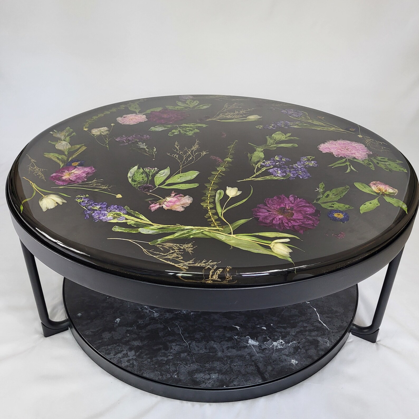 Epoxy Flower Table, Flower Coffee Table, Table With Flower, Floral