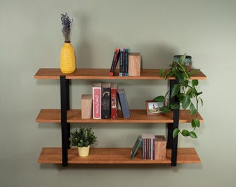 みきさん専用　木製7連フック　これぞシャビー！渋い　かっこいい Solid Wood Floating Shelves: Japandi Mid-century Modern Decor - Etsy