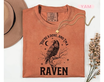 Comfort Colors Raven Crow Shirt, Funny Gothic Crow T-Shirt, I'm a Raven Tee, Black Bird Gift, Black Crow Sweatshirt, Gothic Animal Sweater