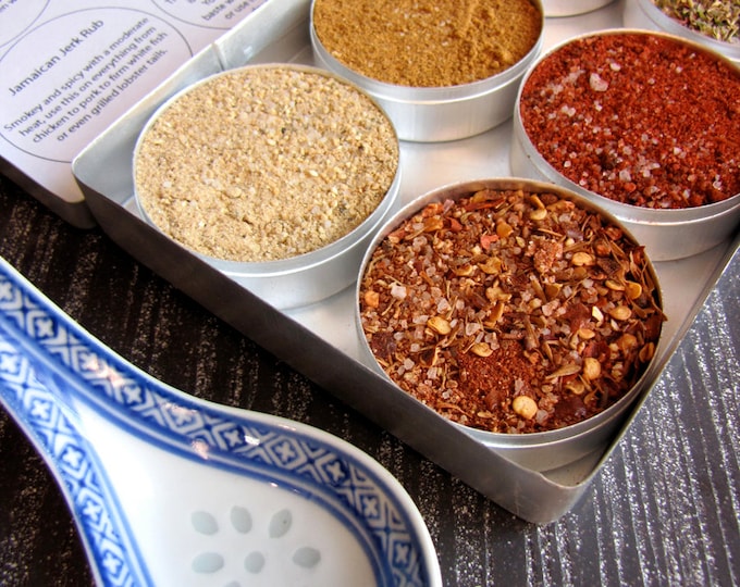 Set of Six Gourmet BBQ Rubs Kit for Chicken and Pork a Great Etsy