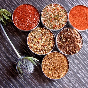 gourmet BBQ rubs kit for red meat and burgers the perfect gift for him 6 containers in a gift box image 4