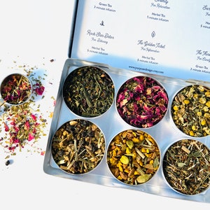 Wellness Tea Kit for self care. Organic and fair-trade teas in a gift box