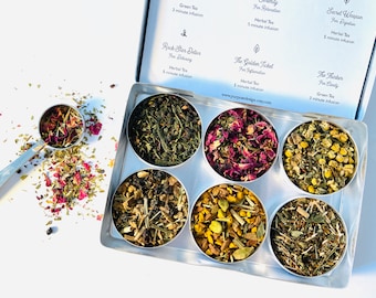 Wellness Tea Kit for self care. Organic and fair-trade teas in a gift box