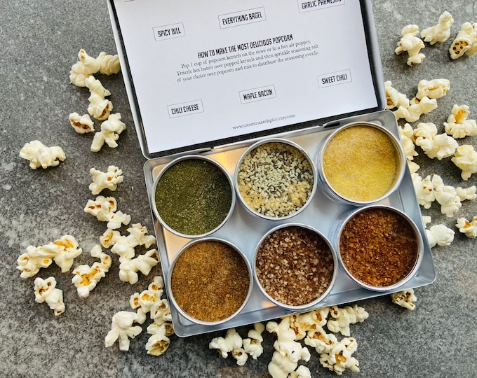 Popcorn Salt Seasoning Kit for Gourmet Snacking,