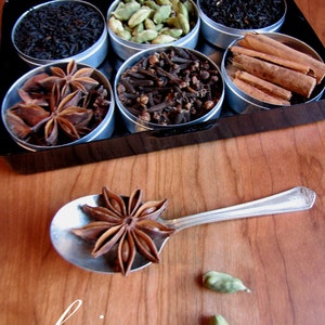 Organic DIY chai tea kit  with recipe - set of 6 - a great gift for your favorite tea lover.