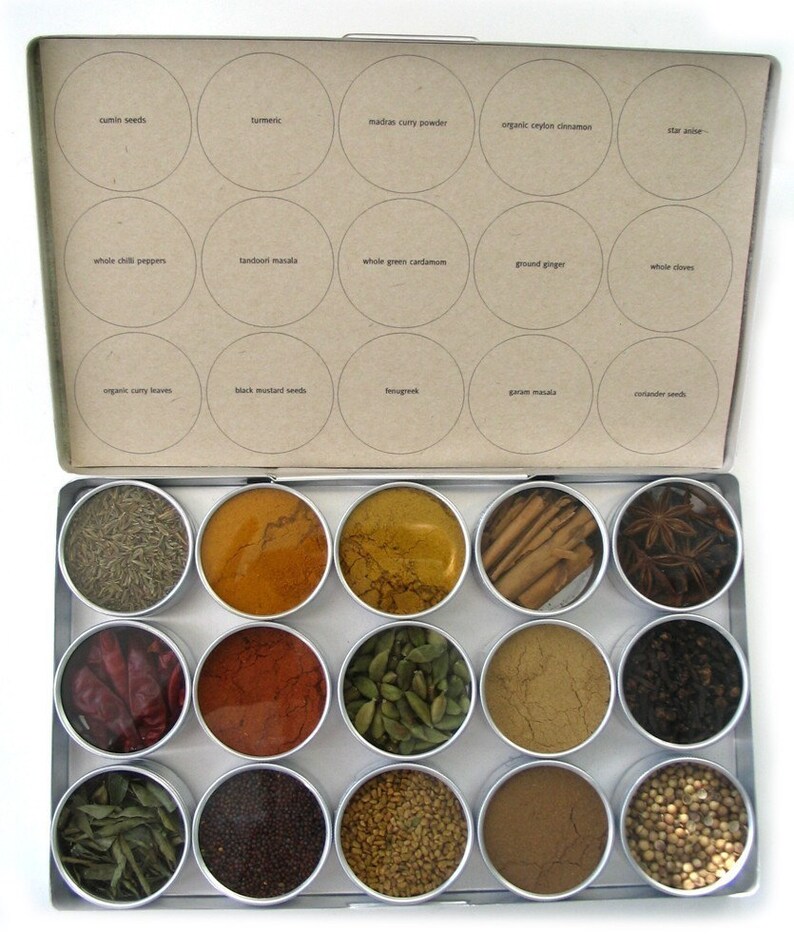 Indian spice kit set of 15 recipes included. the flavors Etsy