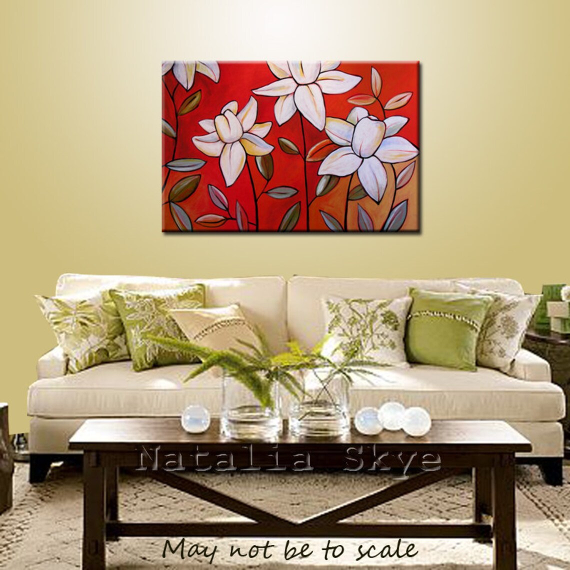Abstract Floral Acrylic Canvas Wall Art Original Abstract Etsy Canada