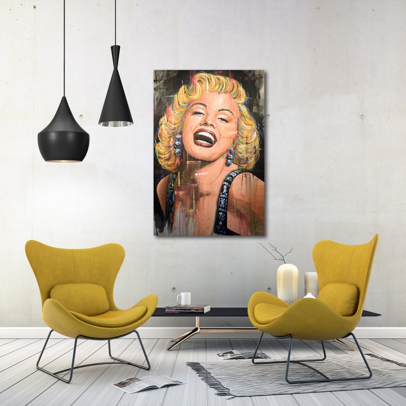 Marilyn Monroe Original Portrait Painting Hollywood Icon Art by Amy ...