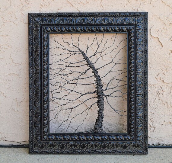 Framed Tree Wall Art Wire Sculpture Unique Object - Wire Wall Art Trees Framed Tree Wall Art Wire Sculpture Unique Object - Wire Wall Art Trees