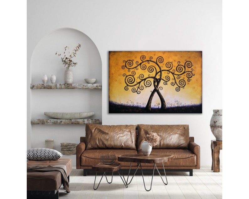 Large Wall Art / Landscape Tree Painting / Acrylic Wall Decor / Original painting / Extra large living room art / Made in America image 7