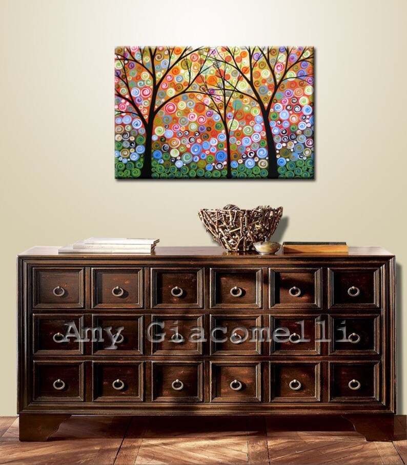 Large Wall Art / Modern Abstract Living Room Decor / Landscape Etsy