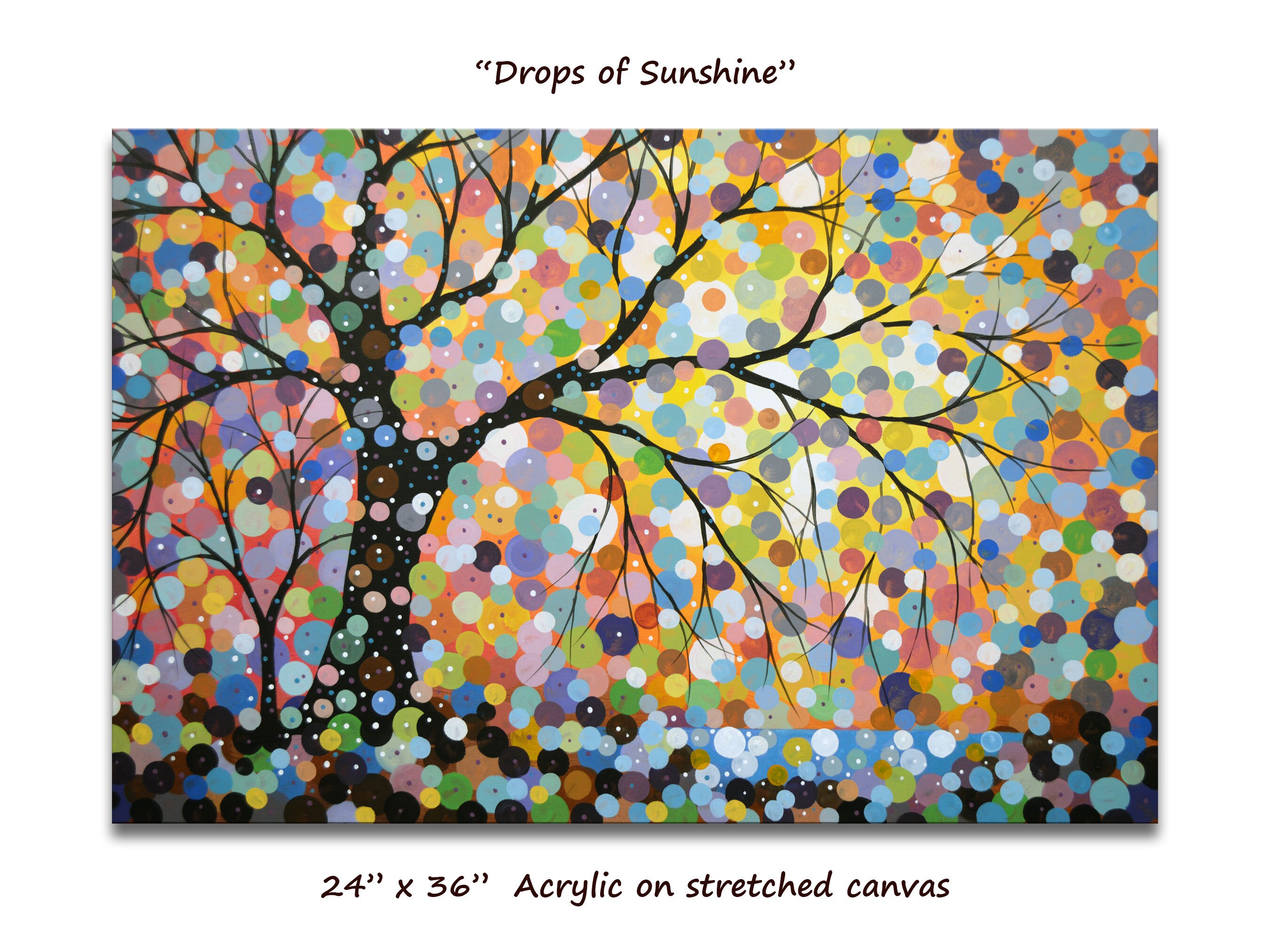 Large Original Wall Art / Hand Painted Tree Painting / Wall Etsy Australia