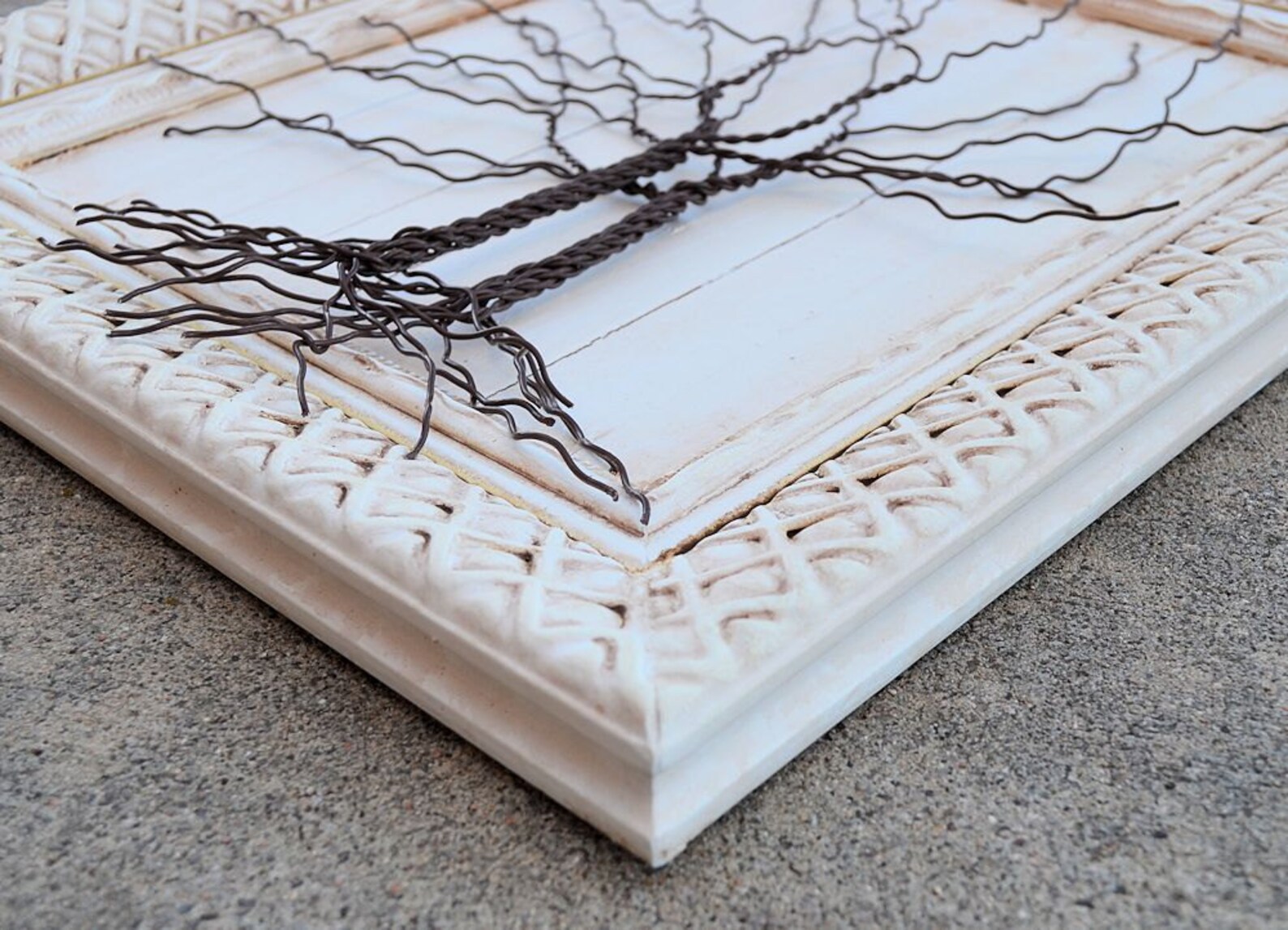 Framed tree wall art / wire sculpture Unique Art Decor Tree Etsy