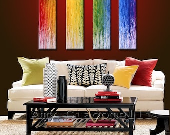 Large wall art / Abstract Art Rainbow Painting Original Large Modern Art Wall Decor / Amy Giacomelli / Large paintings / Rainbow art