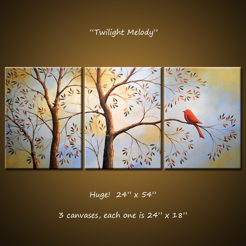Art Painting 54 Triptych Original Large Wall Modern Etsy