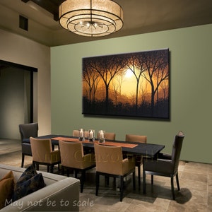 Large Art Huge Painting Original Abstract Contemporary Trees Wall Decor ... 36 x 60 ... Angel In the Woods, Free US shipping image 4