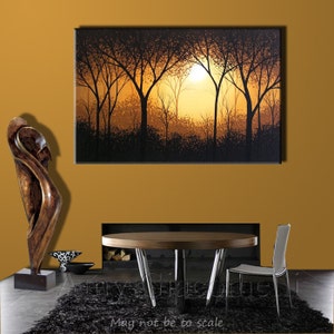 Large Art Huge Painting Original Abstract Contemporary Trees Wall Decor ... 36 x 60 ... Angel In the Woods, Free US shipping image 5