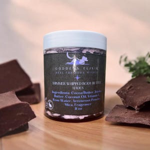 Hades Shimmer Whipped Body Butter: bodycrème met chocoladegeur