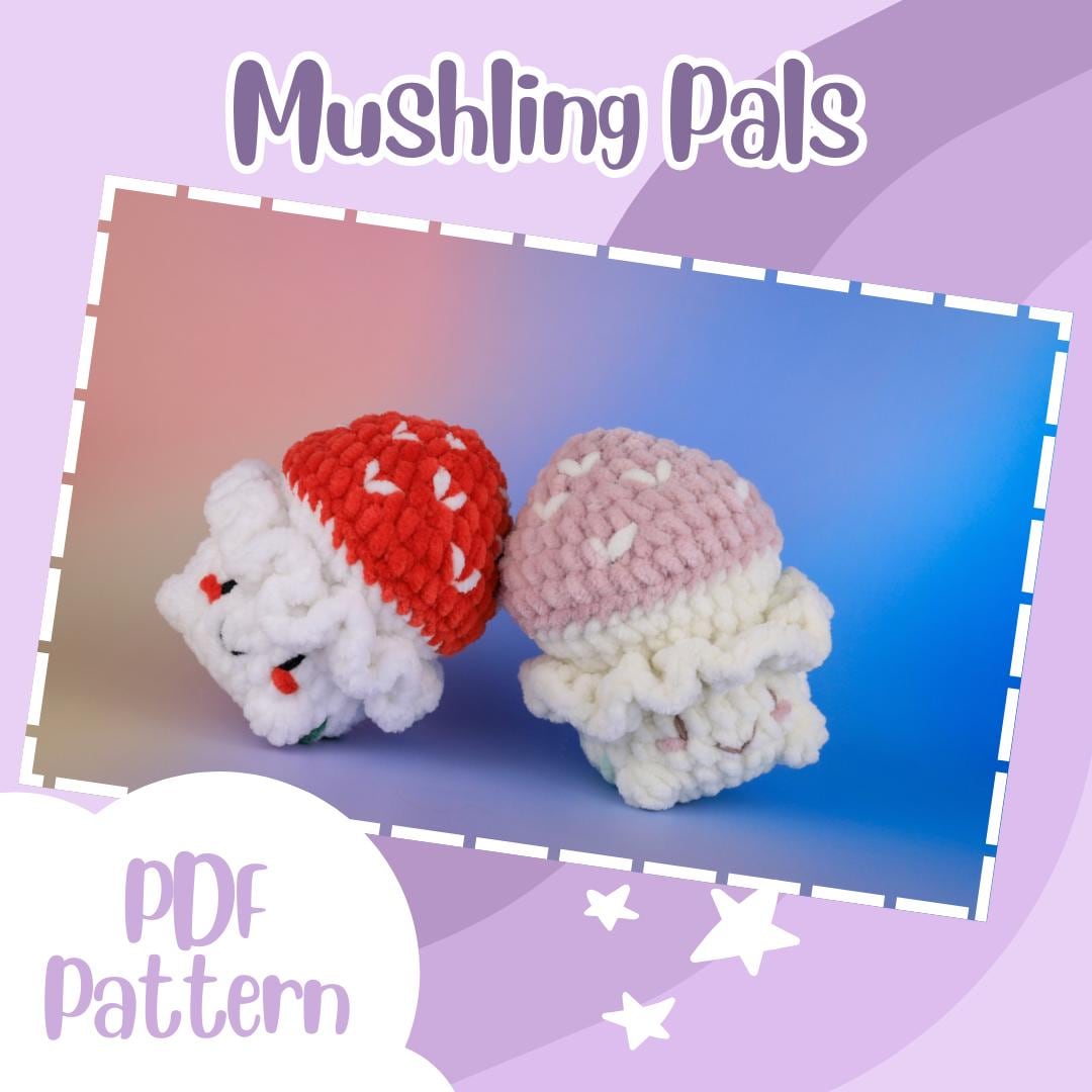 Mushling Pals Mushroom Amigurumi Crochet PDF Pattern - Digital Download